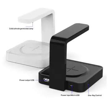 

Fast Charging Adapter Wireless Charger UVC Sterilizer Light UV Phone Cleaner
