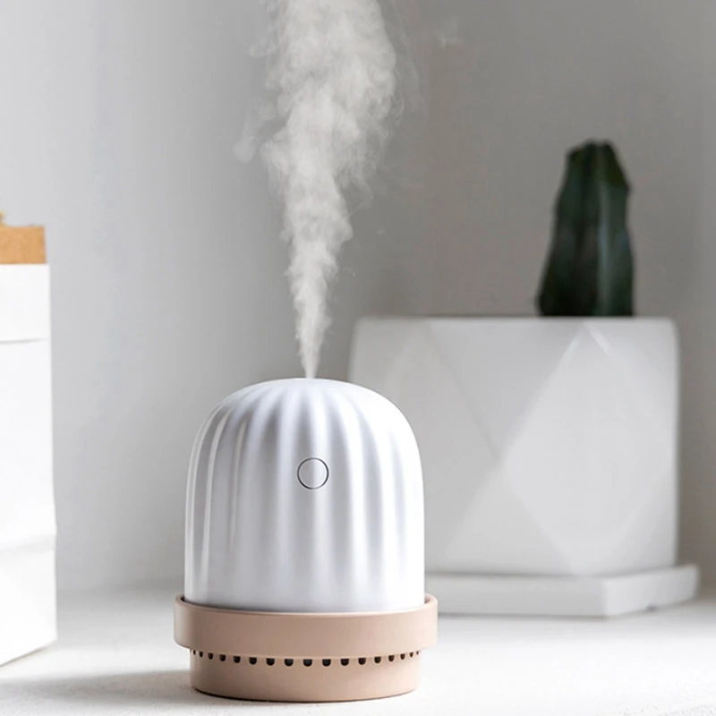 White B USB увлажнитель воздуха кактус синхронизации ароматерапия диффузор тумана Fogger Мини Арома распылитель для дома - Цвет: White B