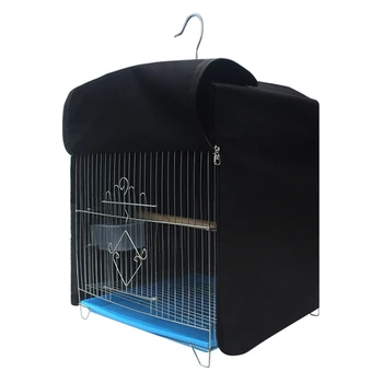 

Square Shape Light Proof Bird Cage Cover Durable Waterproof Parrot Canary Shade Cover with Double Zippers