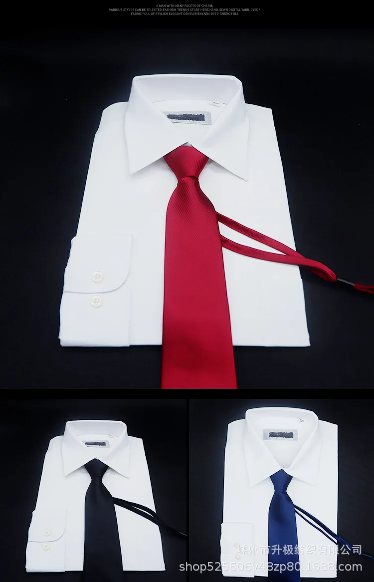 New Style Light Lazy Tie 5 Cm Trend Casual Korean-style Narrow Version of Pull Peels Lazy Zipper Tie Men's
