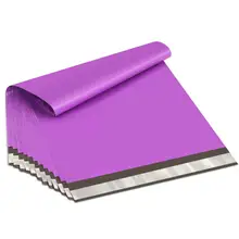 50 шт/партия, фиолетовый пластиковый конверт, самоклеющиеся пакеты для хранения курьеров, пластиковые полиэтиленовые пакеты для почтовых отправлений