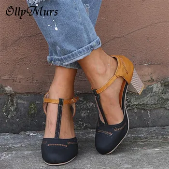 

Women Fashion Baotou Platform Sandals T-strap Hollow Out Sandals High Shoe summer sandals women sandals high heels shoes