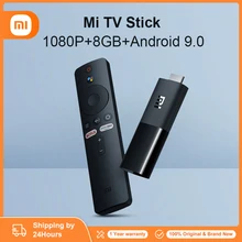 Новый Xiaomi Mi TV Stick глобальная версия Android TV 9,0 4-х ядерный 1080P HD двойной декодирования 1 ГБ ОЗУ 8 Гб Google Assistant Netflix Wi-Fi 5
