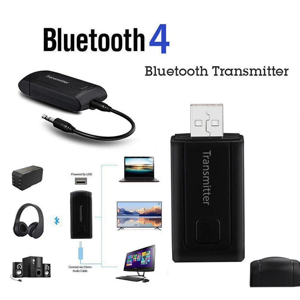 V4.2 беспроводной Bluetooth передатчик аудио стерео USB ключ для ТВ ПК компьютер Динамик Наушники беспроводной автомобиль музыка 3,5 мм