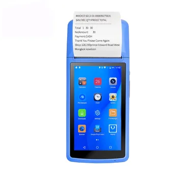 

Android 6.0 POS terminal 5'' touch screen NFC GPS Handheld 3G wifi Camera barcode scanner pos with 58mm thermal receipt printer