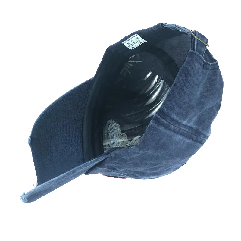 Washed cotton baseball cap embroidered cap
