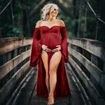 Платье для фотосъемки, сексуальное платье макси для беременных, платье для фотосессии, Одежда для беременных