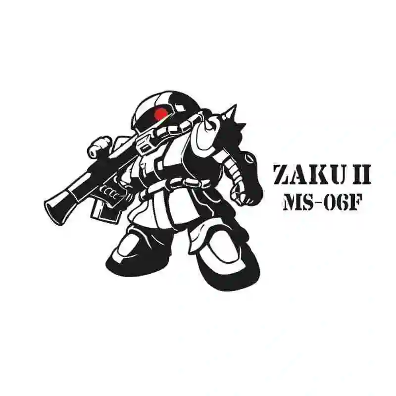 Pegatina GUNDAM Sticker Anime Cartoon Car ZAKU II Decal Sticker Vinyl Wall Stickers  Decor Home Decoration