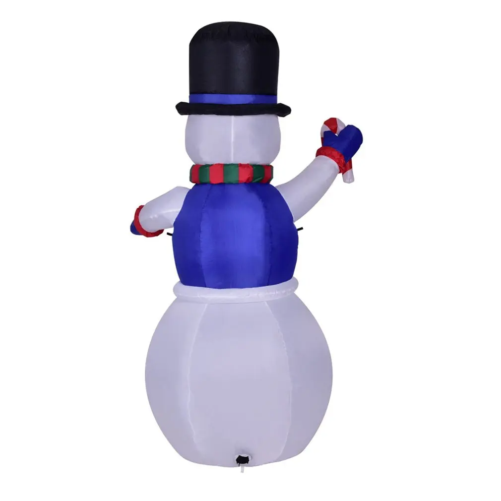 When Plugs Into Standard Electrical Outlet 1.8 M Led Light Inflatable Santa Snowman Christmas Dress Blue Vest Snowman
