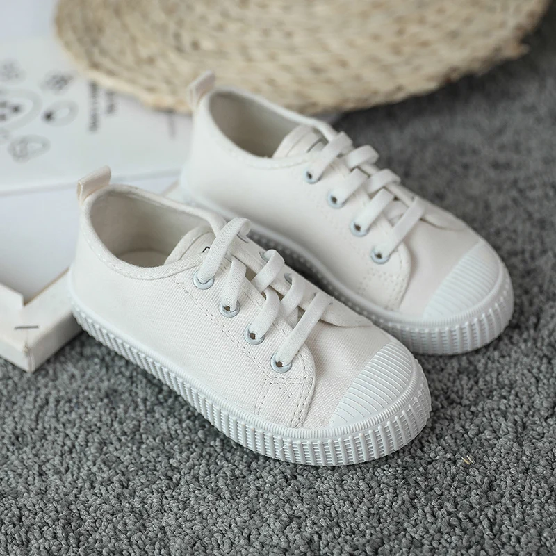 

Kids Soft bottom casual shoes Simple canvas shoes Children's boys lace-up Spring Summer Fluorescent color SC050
