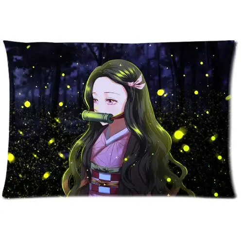 Demon Slayer Kimetsu no Yaiba аниме пледы наволочки персонажи Kamado Nezuko Прямоугольная подушка чехол