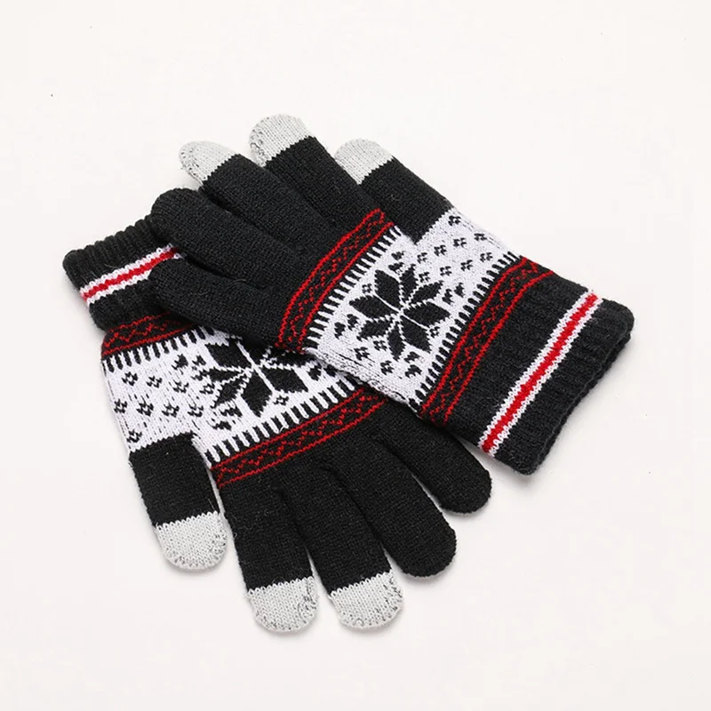Зимние Детские перчатки с рисунком медведя, детские перчатки, вязаные плюшевые теплые перчатки