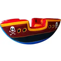 Export To Korea Dealer Inflatable Boat Air Sealing Air Viking Bounce Seesaw Game Fun Easy Inflatable Pirate Ship Seesaw For Kids 2