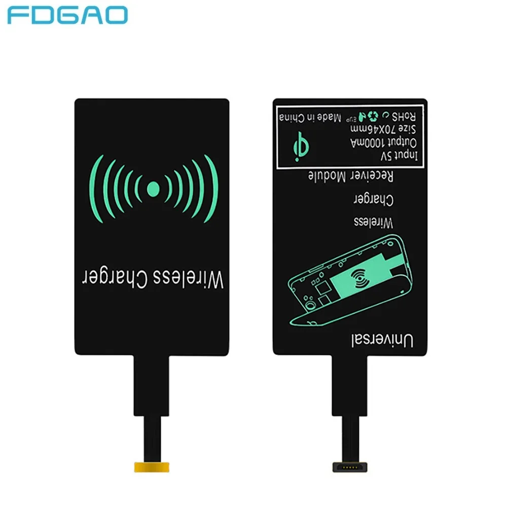 

Qi Wireless Charger Receiver For iPhone 5 5S SE 6 6S 7 Plus Universal Charging Receiver Adapter Pad Coil For Micro USB Type-C