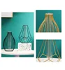Nordic Simple Golden Glass Vase Hydroponic Plant Flower Vase Iron Geometric Glass Test Tube Metal Plant Holder Modern Home Decor 4