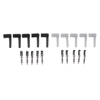 

5pcs 3 pole 3.5 Nickel/Gold Plated 90 Degrees Black&White Audio Plugs Jack Adaptor 3.5mm stereo headset plug jack Connector