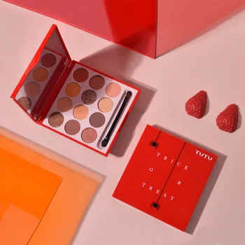 

Tutu12 Color Silky Dream Velvet Imprint Eyeshadow Compact Fog Surface Matte Not Easy to Fly Powder Tu5306 + Tu5309