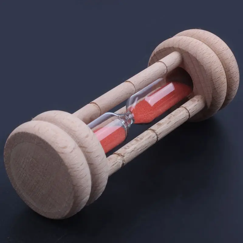 New-3 Minutes Hourglass Classic Beech Natural Sand Time Switch Kitchen Coffee Eggs Tea Gift Decoration