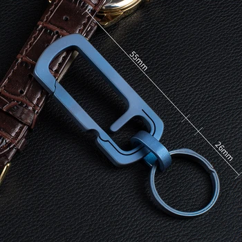

Titanium Alloy Keychain Backpack Hanging Buckle Carabiner Clamp Hook Outdoors