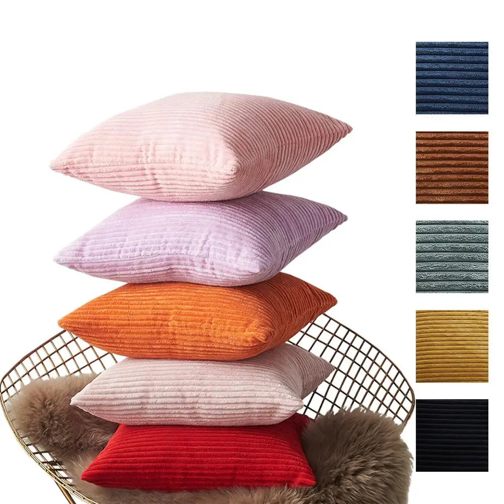 

Blue Velvet Cushion Cover Pillowcase Solid Color Yellow Pink Home Decorative Sofa Throw Pillows for Room Happy New YearWholesale