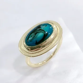 

Vintage Colorful Colored Glaze Rings Antique Anniversary Rings Engagement Jewelry Gold Color Fine Rings Jewelry Gift Accessories