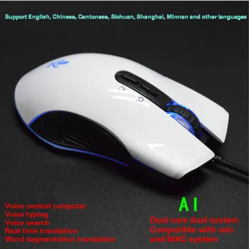 

AI intelligent voice mouse voice controlled typing search translation mouse wired game transparent mouse computer supports mac
