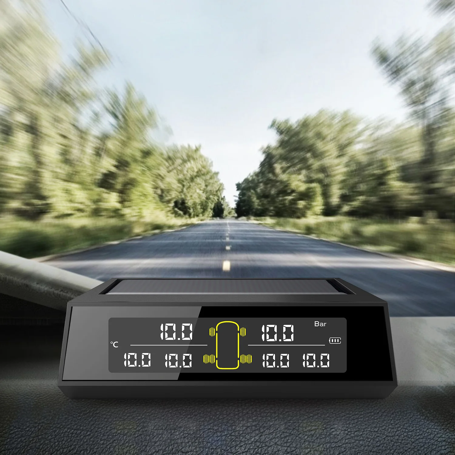 Беспроводная система контроля давления в шинах на солнечной энергии TPMS, система контроля давления на колесах, грузовиках TPMS 6, внешний датчик для автомобилей RV, грузовиков, буксировочных прицепов, 0-130PSI
