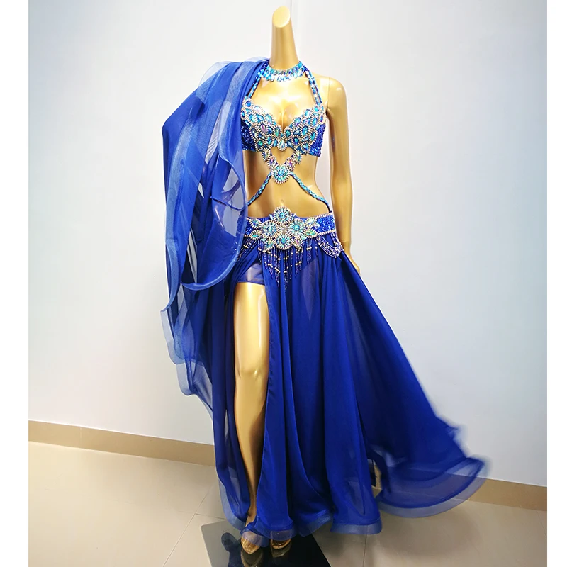 blue belly dance costume (1)