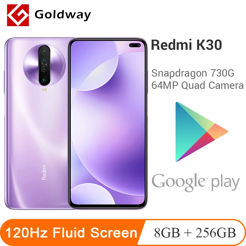 Смартфон Xiaomi Redmi K30 8 ГБ 256 Восьмиядерный процессор Snapdragon 730G 64 мегапиксельная