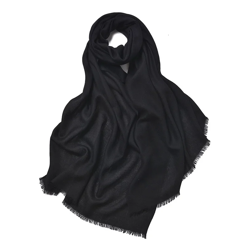 Зимнее пончо для женщин Bufanda Mujer Invierno шали и палантины Echarpe Hiver Femme кашемировые шарфы для дам пашмины Шарфы - Цвет: Black worsted wool