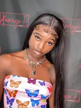 Pelo humano recto Peluca de encaje transparente Frontal de encaje pelucas 30 pulgadas de largo T parte Remy hueso recto frente de encaje pelucas de cabello humano