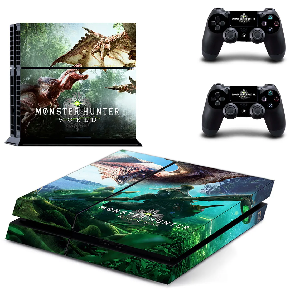 Наклейка для PS4 s Monster Hunter: World PS 4 Skin sticker Play station 4 наклейки Pegatinas для консоли playstation 4 и 2 контроллера