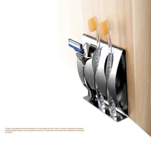 Новые отверстия самоклеящийся органайзер для зубных щеток коробка из нержавеющей стали настенное крепление держатель для зубных щеток крюк самоклеящийся ванная комната