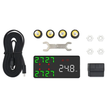 

2020 New V612 Head Up Display Car Tire Pressure Monitor Auto TPMS HUD External Sensors
