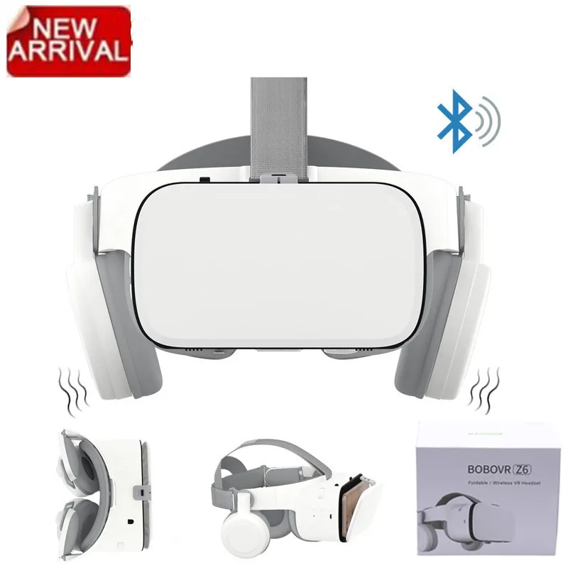 Новые обновленные 3D очки виртуальной реальности Z6 гарнитура Google Cardboard Bluetooth