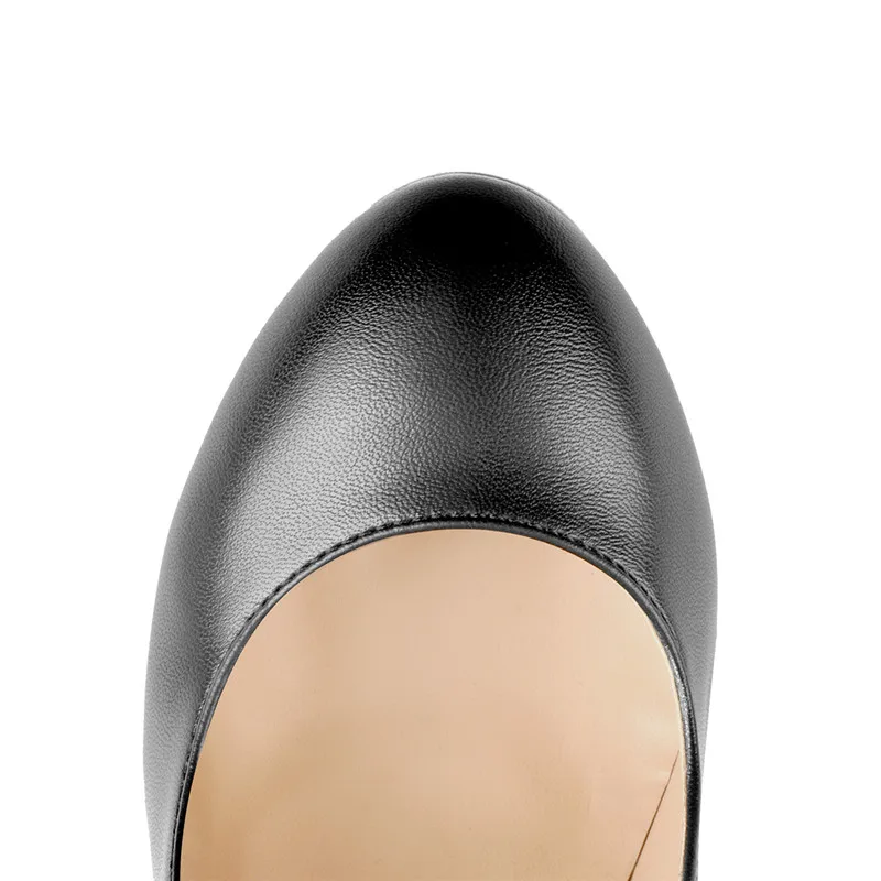 Onlymaker/женские туфли-лодочки с круглым носком на тонком высоком каблуке 16 см, на платформе, из матовой лакированной кожи, без шнуровки, для вечеринок, большие размеры
