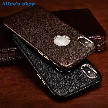 

Original XOOMZ Genuine Leather Case For iPhone XS/ XS MAX/ X/ XR/ 7/ 8/ Plus Coque Luxury Slim Full Protection Back Case Cover