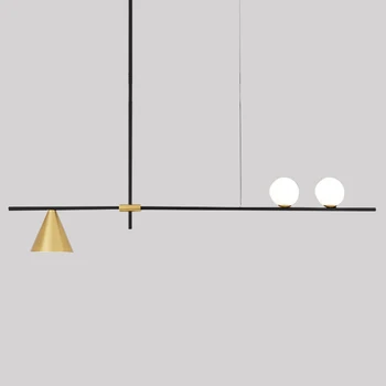 

Modern Led Metal Pendant Lights Wrought Iron Glass Round Ball Brass Rod Hanging Lamp For Living Roomcafekitchen Nordic Lighting