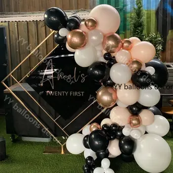 

87pcs Balloons Garland Arch Kit Pastel Macaron Balloons Peach White 4D Rose Gold Wedding Birthday Baby Shower Party Decoration