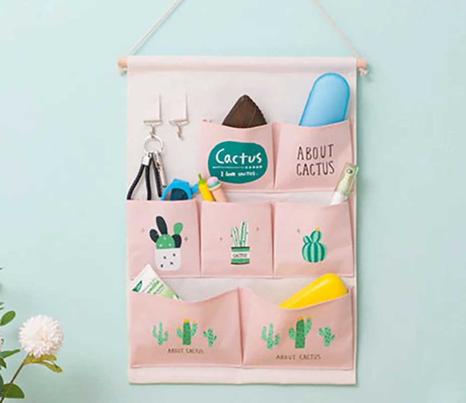 

Multi-Pocket Hanging Door After Bag Wall Type Bedding Bags Fabric Mobile Phone Storage Organizer Quick And Easy