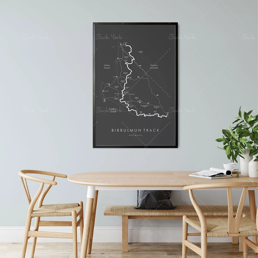 Bibbulmun Track Map | Bibbulmun Hiking Poster | Australia Hiking Poster | Hike Australia | Trail Map Art | Relive your Adventur
