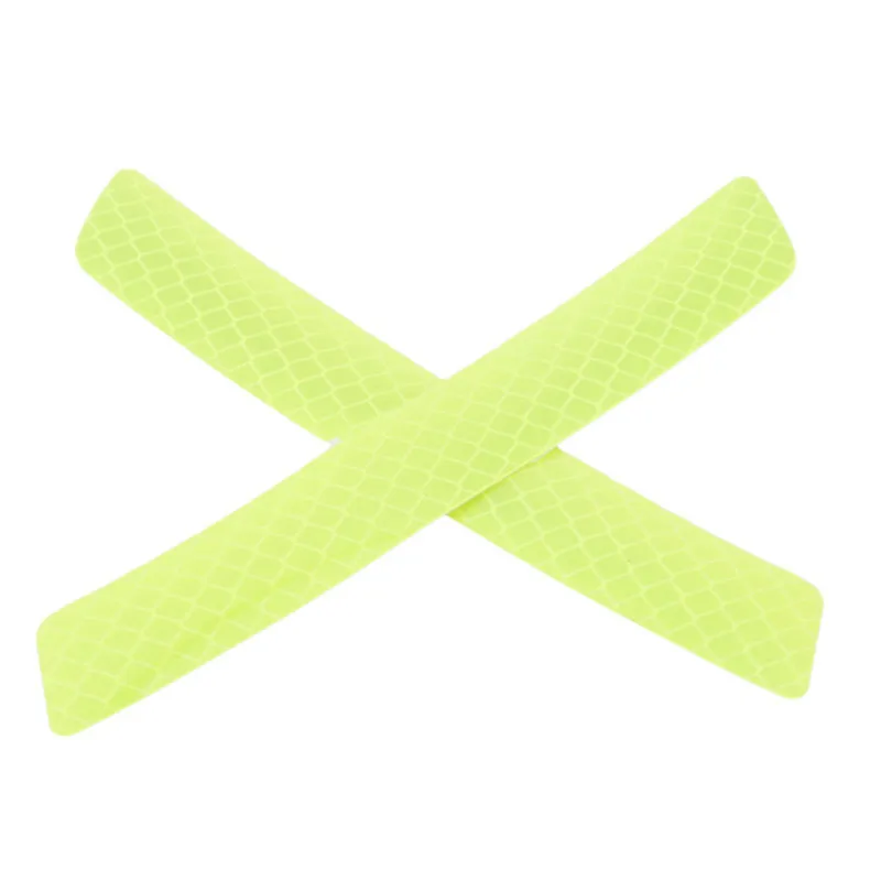 Fluorescent yellow Светоотражающие Предупреждение наклейки для автомобильных дверей, колес, бровей, заднего бампера, зеркальные наклейки на шлем - Цвет: Fluorescent yellow