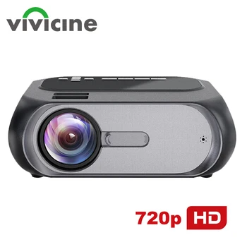 

VIVICINE Newest 720p Portable LED Projector,Option Android Handheld HDMI USB Home Theater Video Game Handheld Projector Beamer