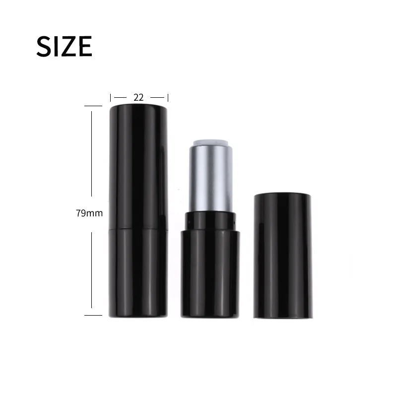 50pcs lip blam tubes Injection black round Lipstick tubes silver Inner tube  lipstick tube empty tubes makeup material wholesale lip gloss packaging boxes 10 20 30 40 50 100pcs pink black white lipgloss tubes paper box lipstick container box 21 121mm