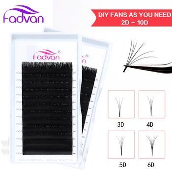 

4case Easy Fanning Volume Eyelashes Extension Lashes Automatic Flowering Lash Self-making Fans Bloom Eyelash Extension EyeLashes