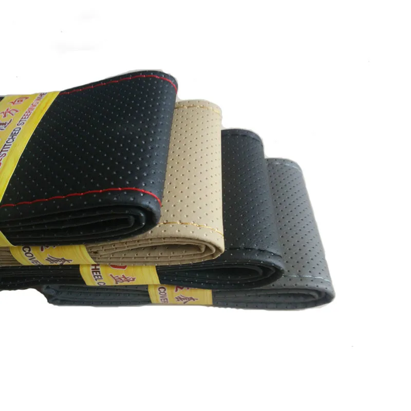 Лидер продаж 2017 качественная дешевая черная оплетка для руля автомобиля из