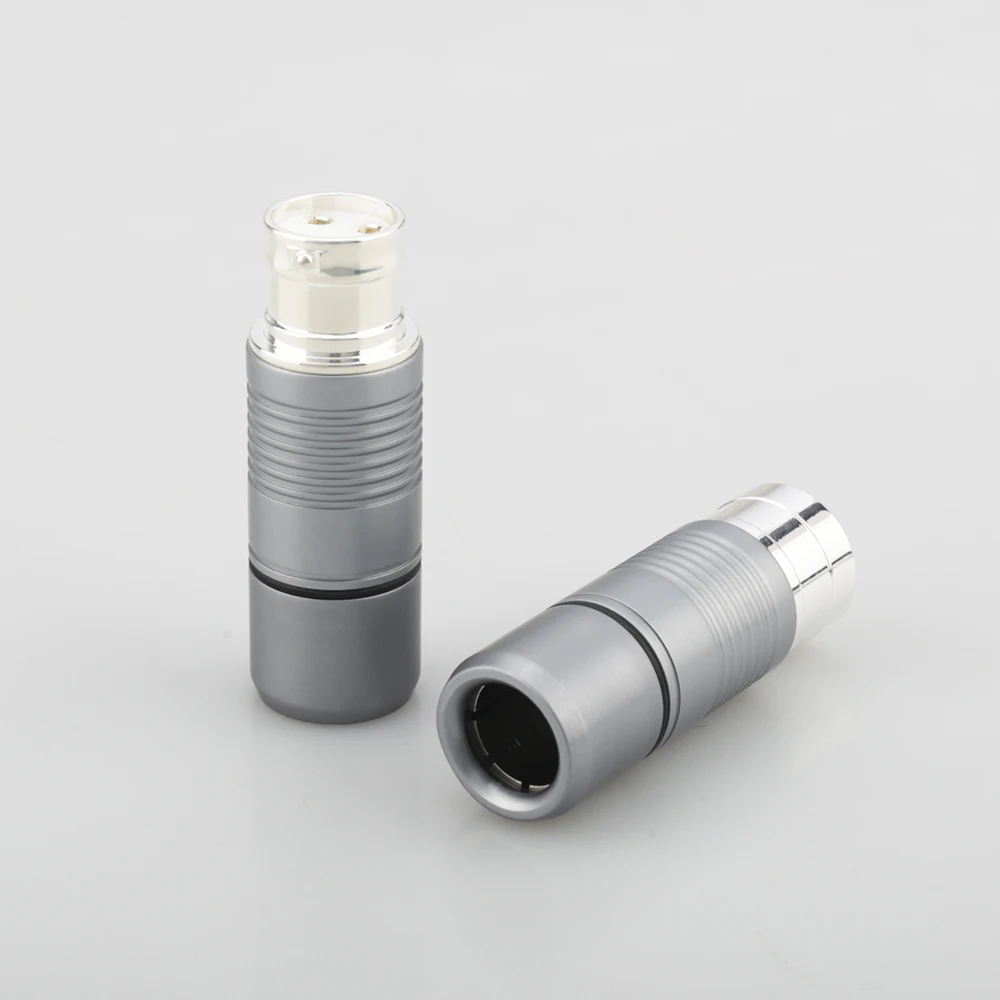 Conector de Áudio Conector para Tomada de Alta Latão Pces Hi-end Prata Chapeado Telúrio Cobre Macho Fêmea Xlr Balance Plug Fidelidade 4 - Image 4