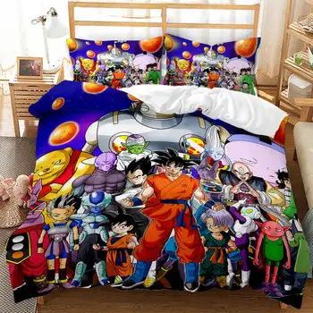 

3D Japanese Cartoon Seven Dragon Balls Printing Bedding Kids Duvet Cover Bedding Set King Queen Twin Comforter Set Full Size