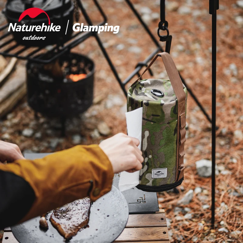 Outdoor Camping Storage Bag Mini Kitchen Camouflage Tissue Box Portable Hanging Pumping Tray