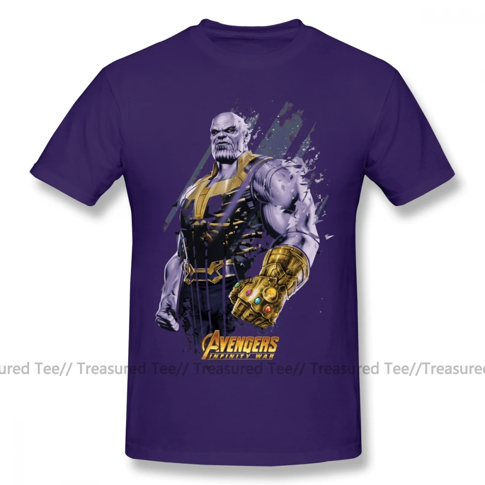 Thanos футболка Thanos Shattered Graphic 1 футболка Хлопковая мужская футболка с коротким рукавом большая графическая Милая Пляжная футболка - Цвет: Purple